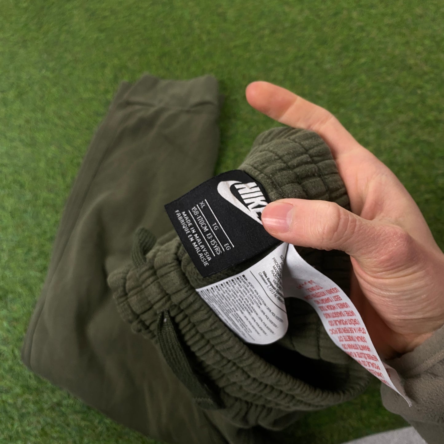 00s Nike Cotton Joggers Green Small