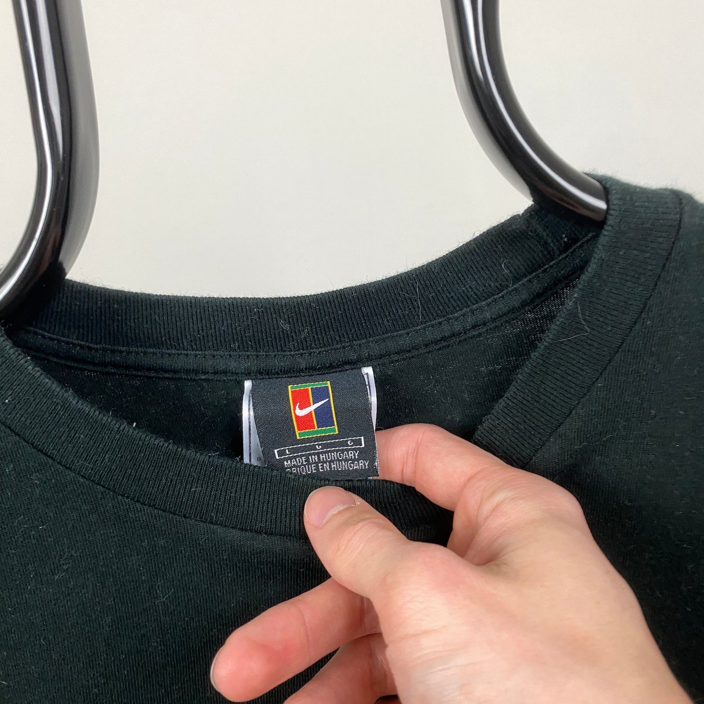 00s Nike Court Tennis T-Shirt Black XL