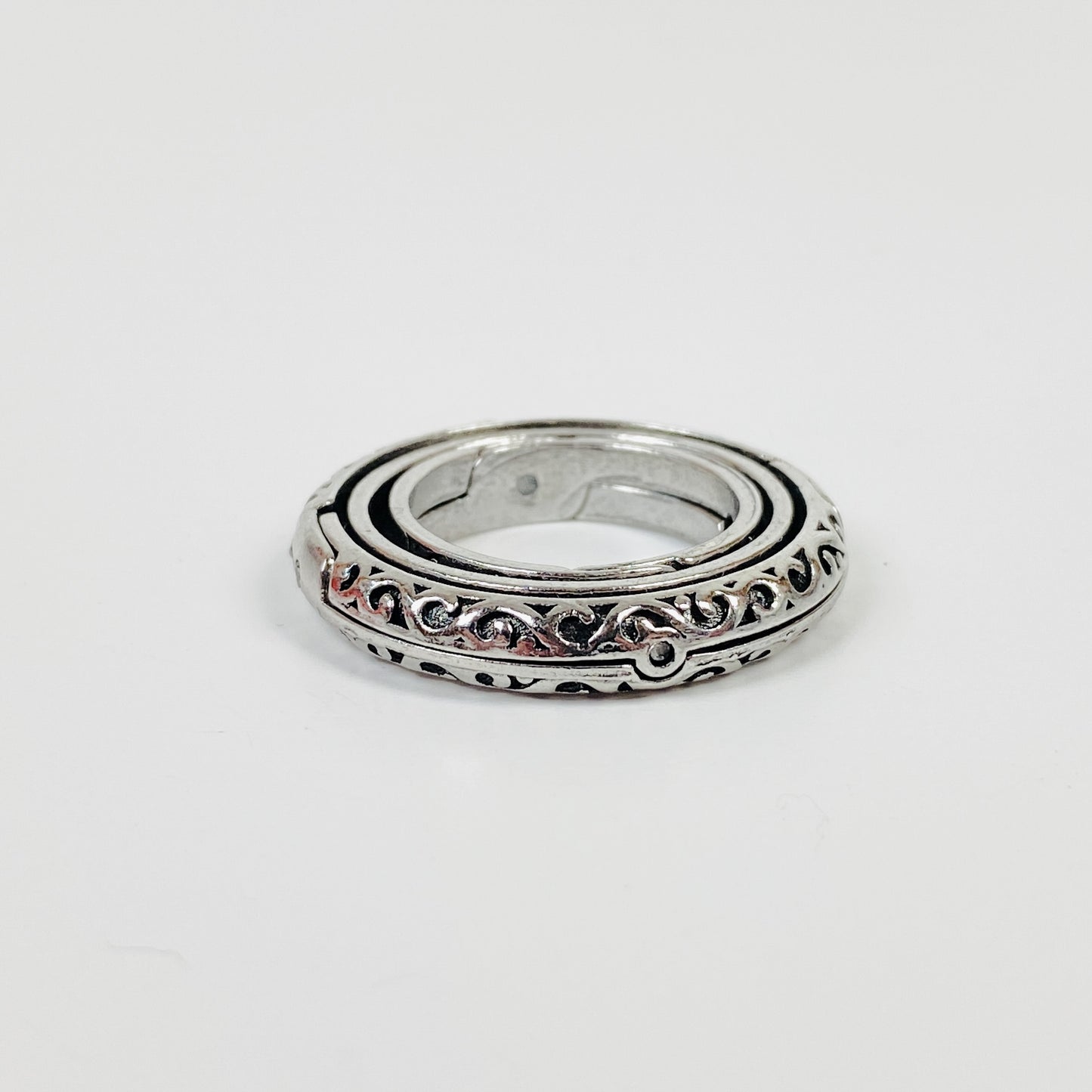 Retro Vintage Sculpture Ring Silver