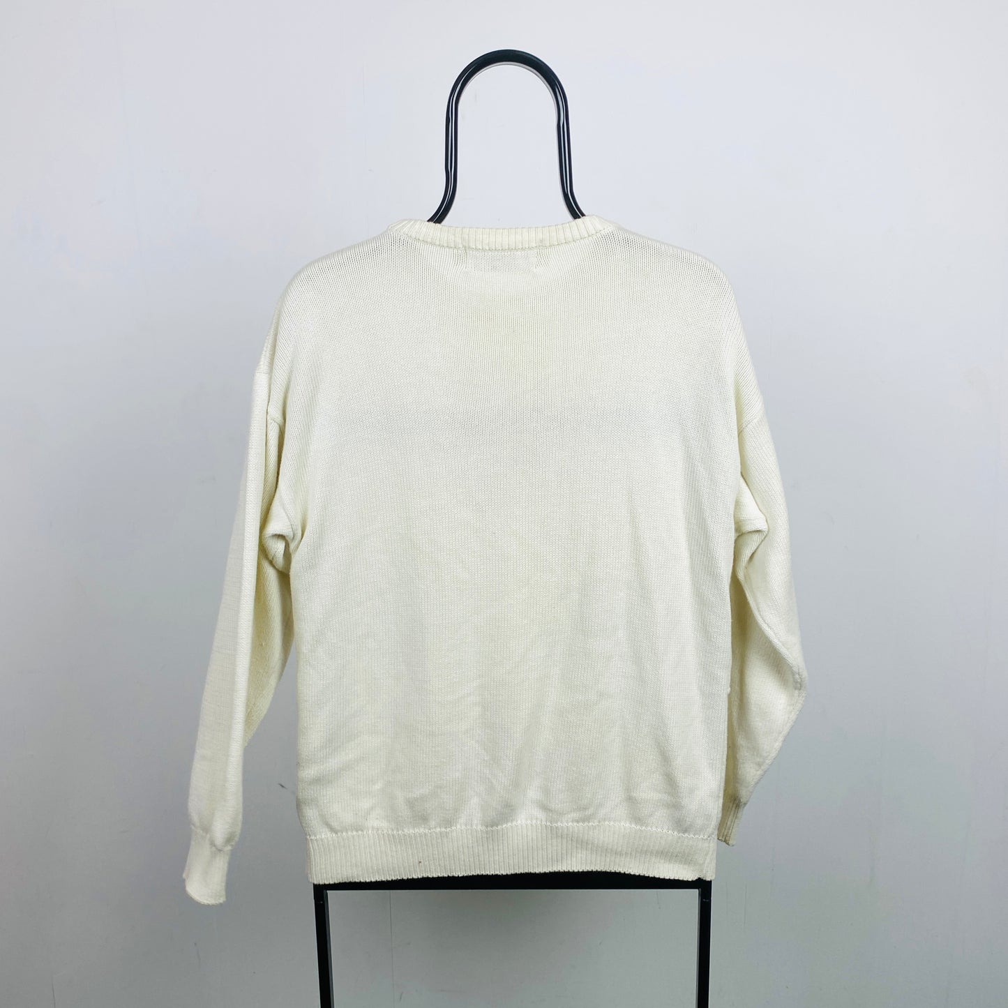Retro Tulchan Flower Knit Sweatshirt Brown Medium