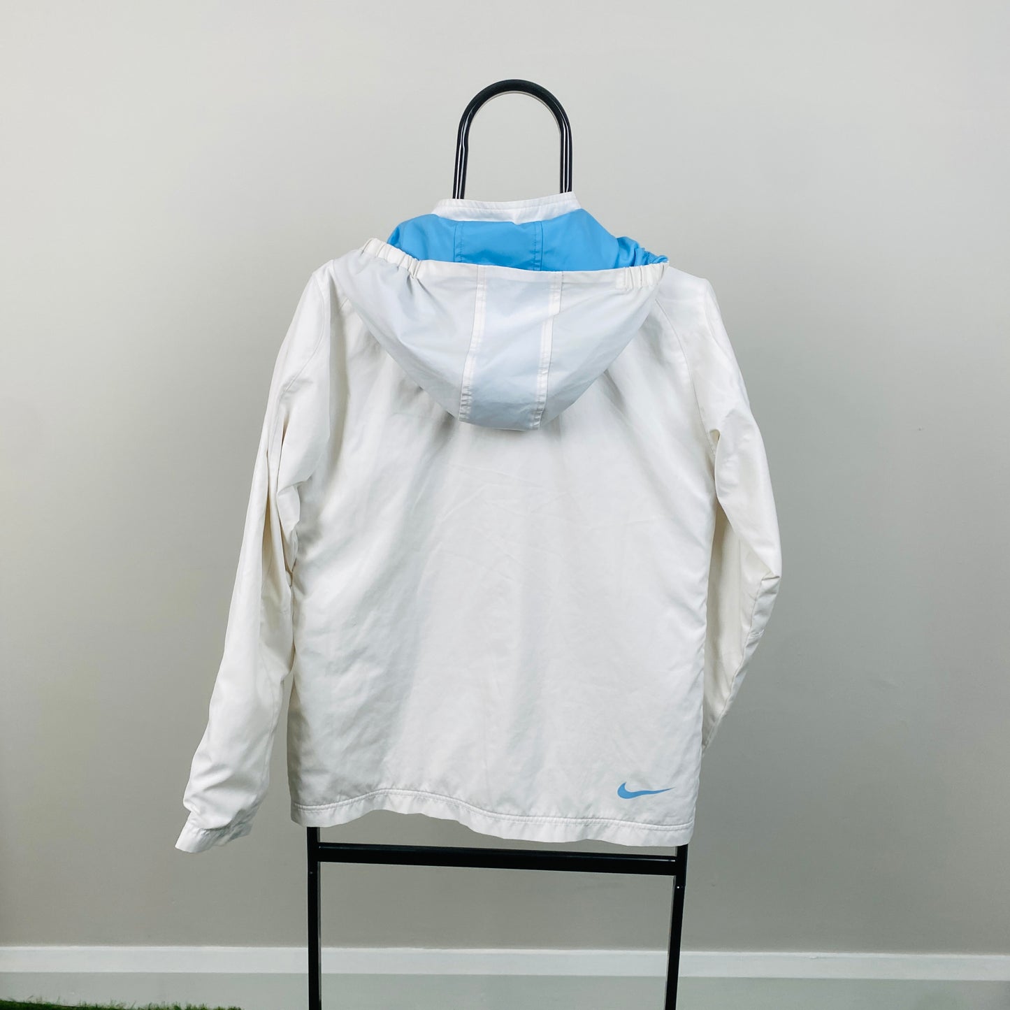 00s Nike Windbreaker Jacket White Small