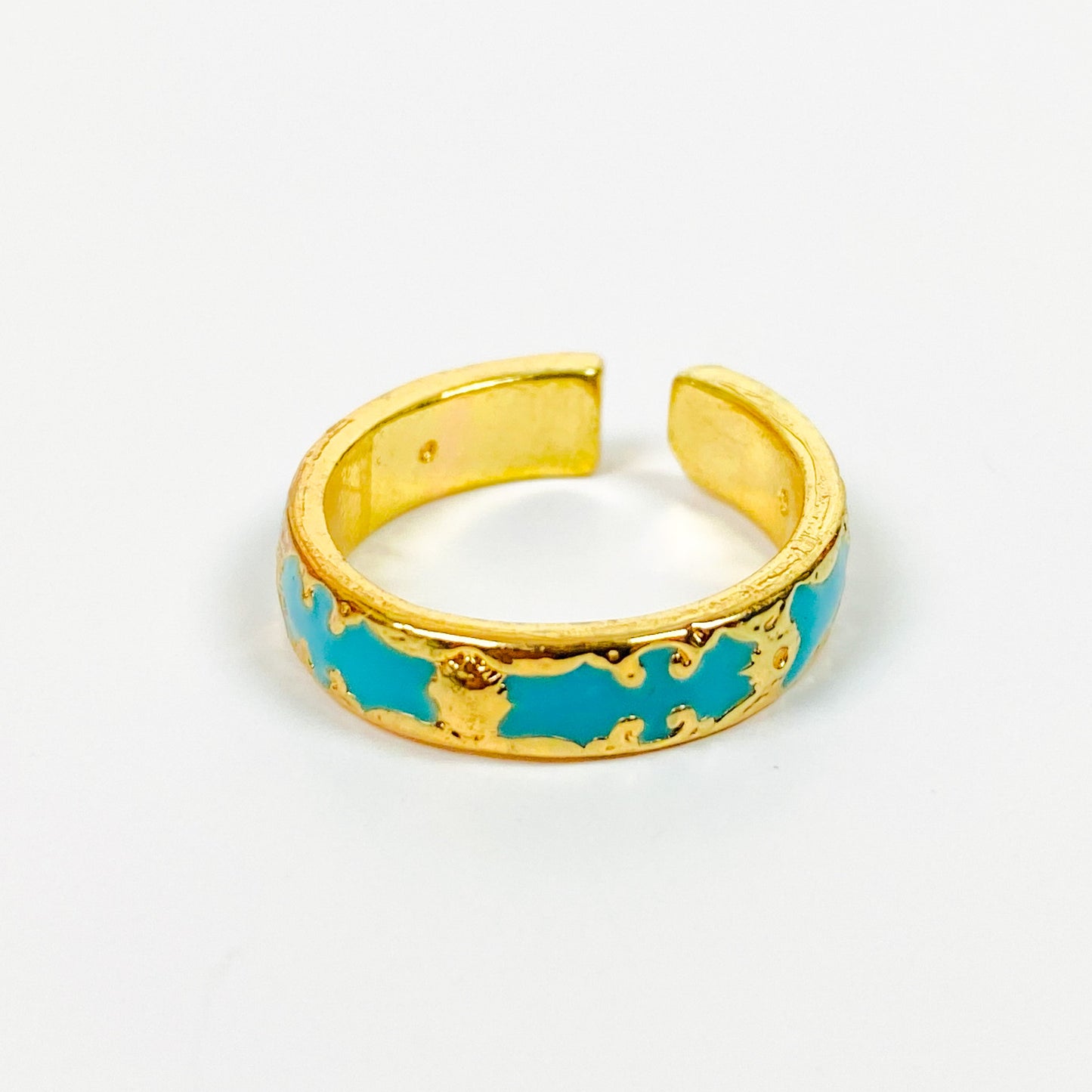 Vintage Retro Adjustable Ornate Ring Gold