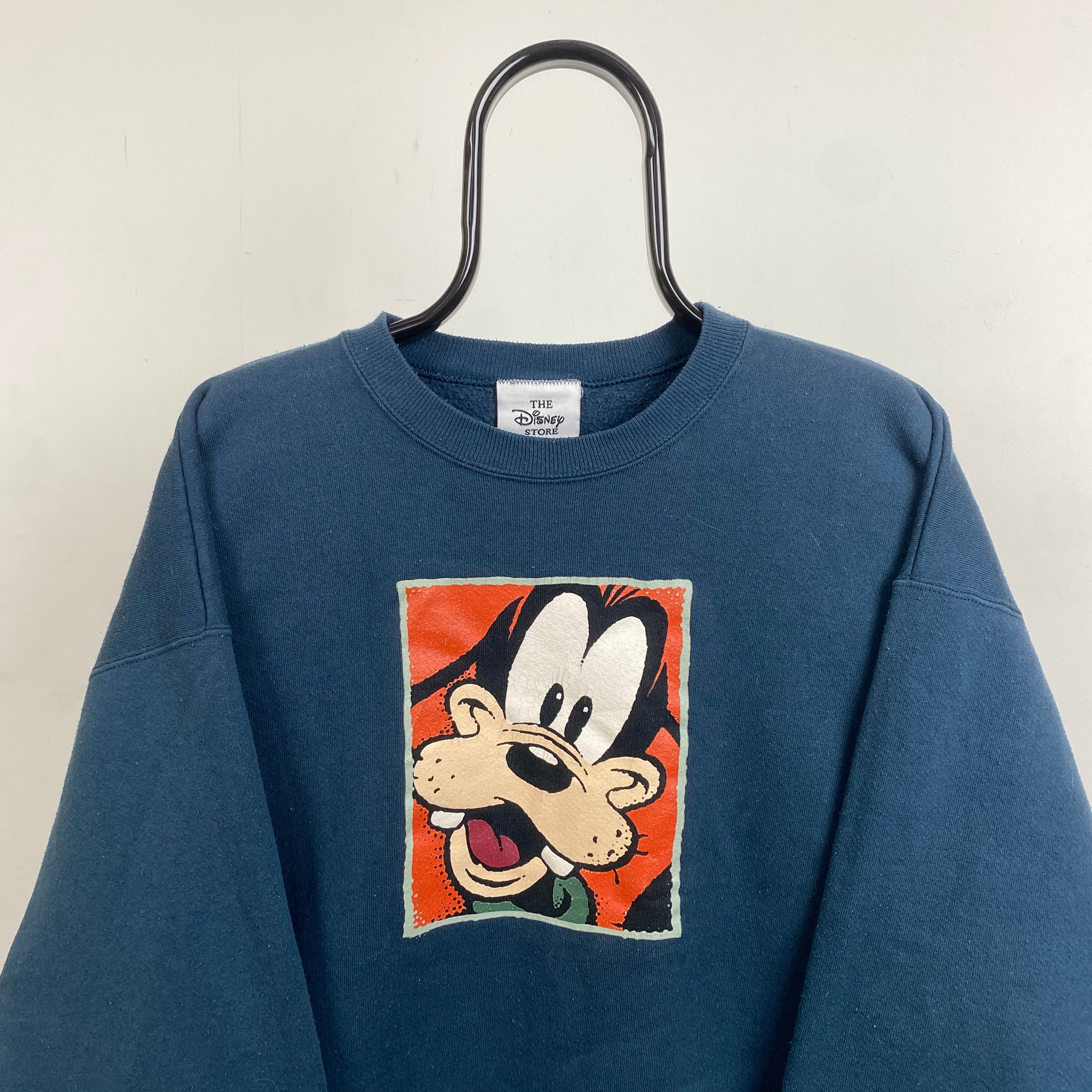 Retro Disney Goofy Sweatshirt Blue XL Clout Closet