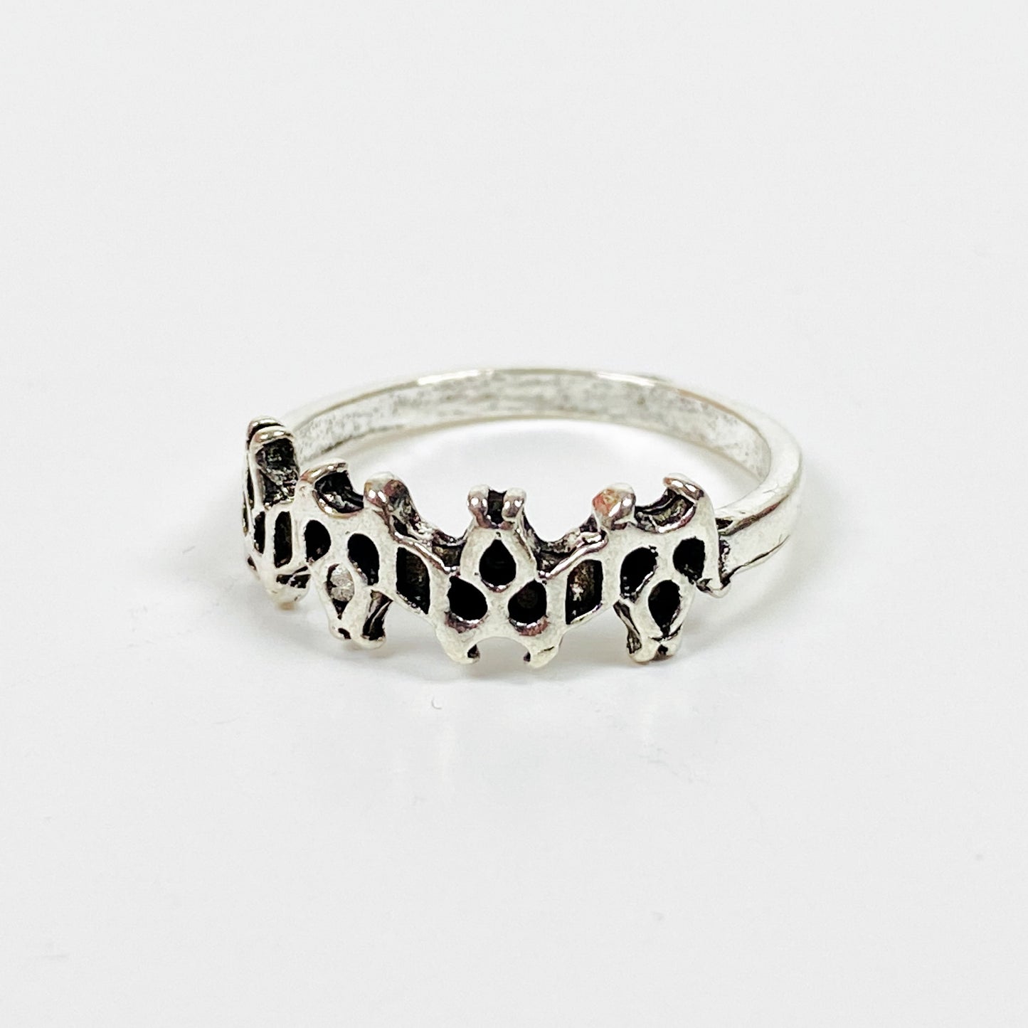 Vintage Retro Adjustable Thistle Ring Silver