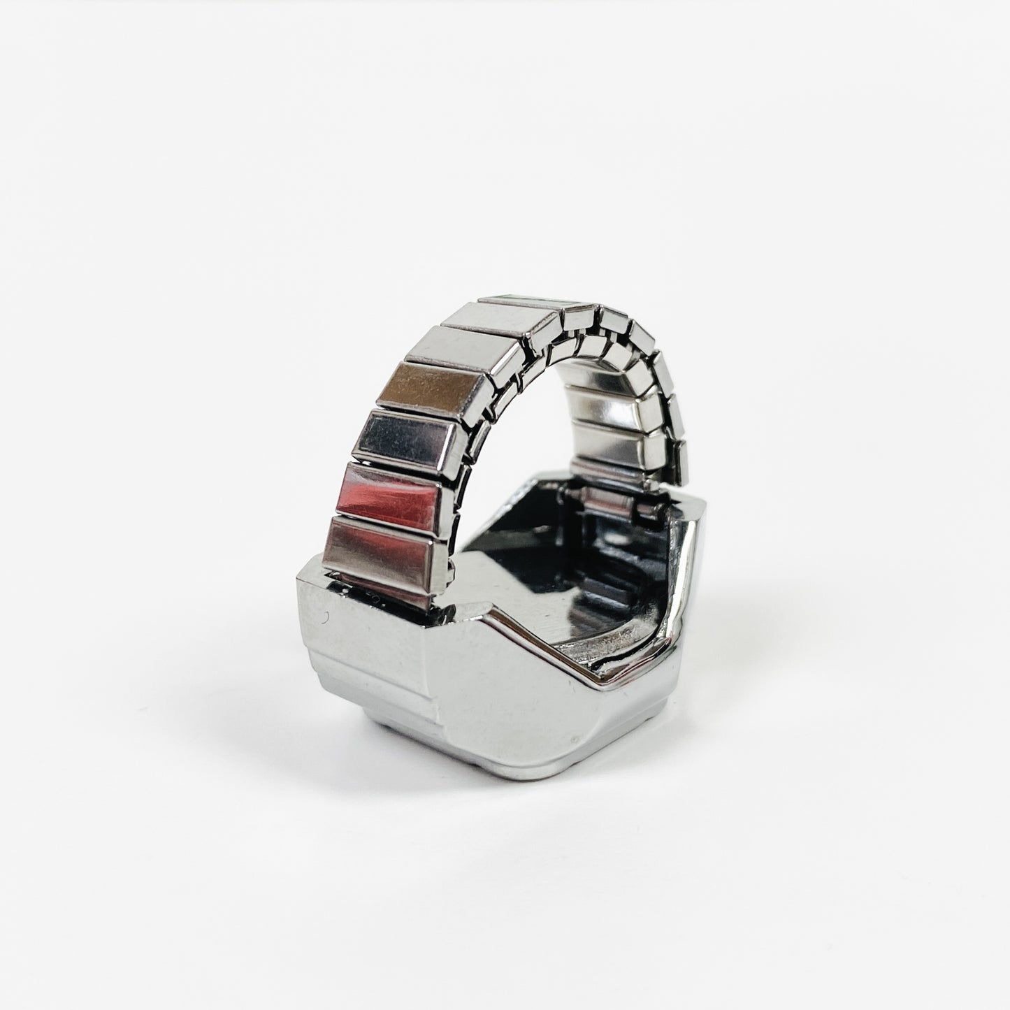 Retro Adjustable Watch Ring Silver Yellow