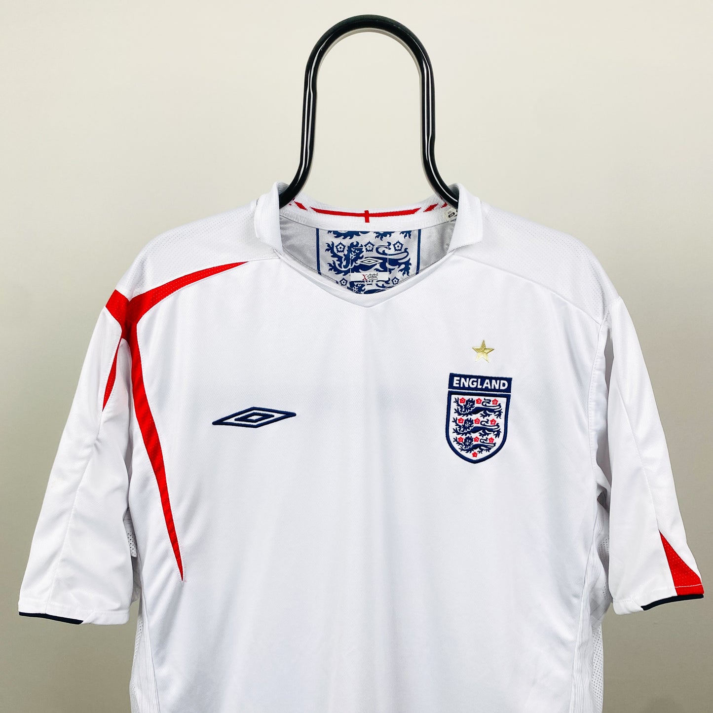 Retro Umbro England Football Shirt T-Shirt White XXL