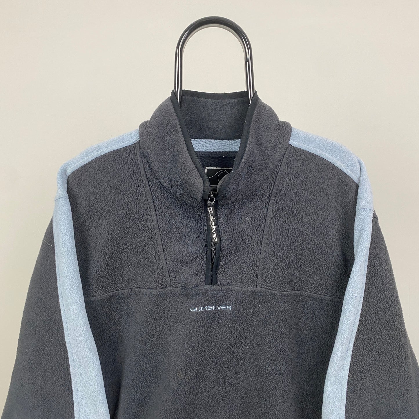 Retro 90s Quiksilver Fleece Sweatshirt Black XL