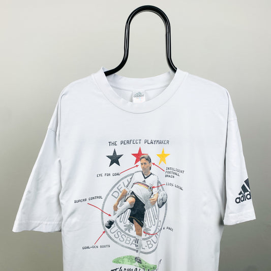 90s Adidas Germany Football T-Shirt White XL