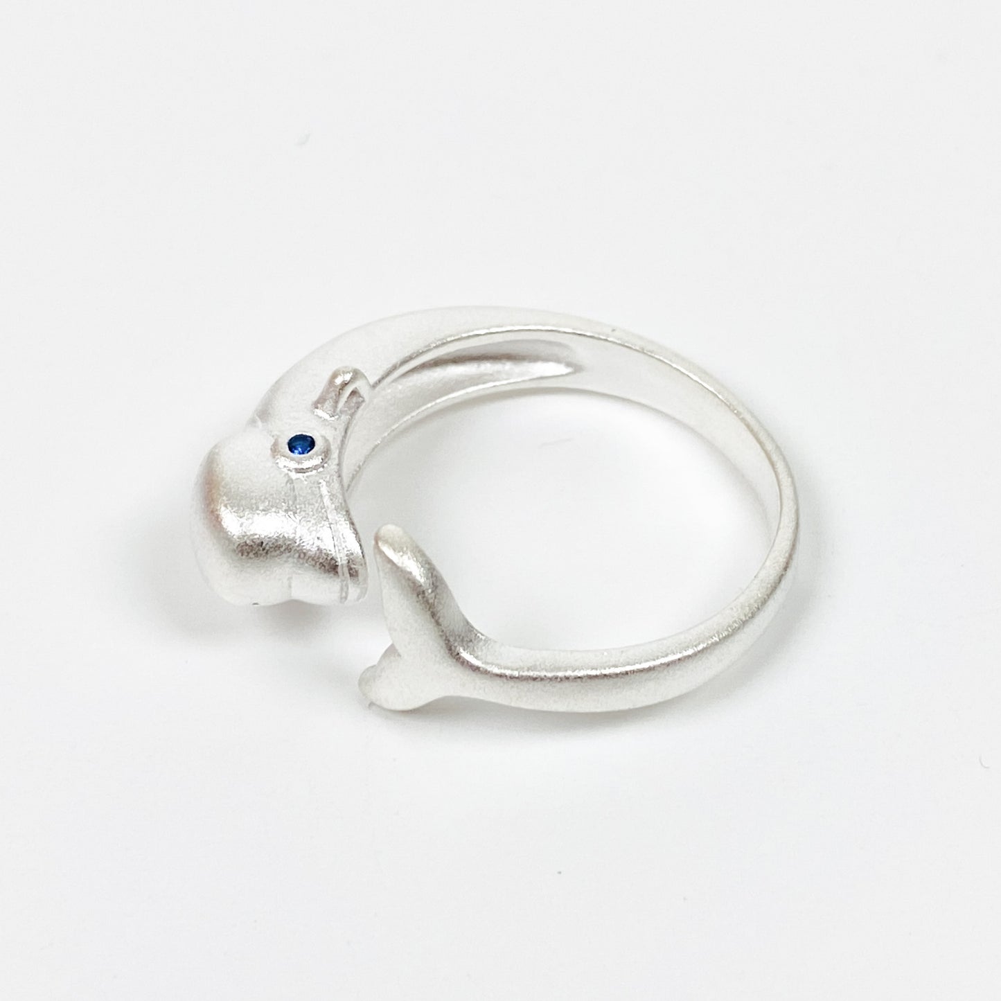Vintage Retro Adjustable Dolphin Ring Silver