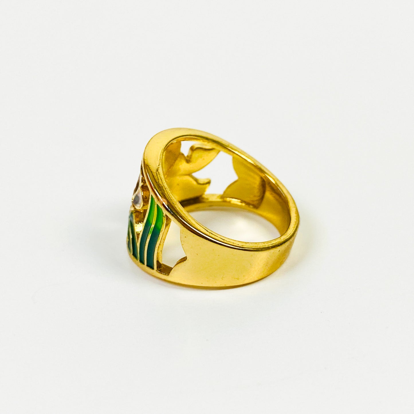 Retro Vintage Flower Ring Gold