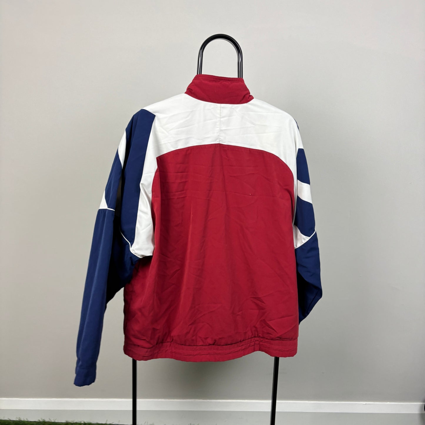 90s Adidas Germany Football Windbreaker Jacket Red Medium