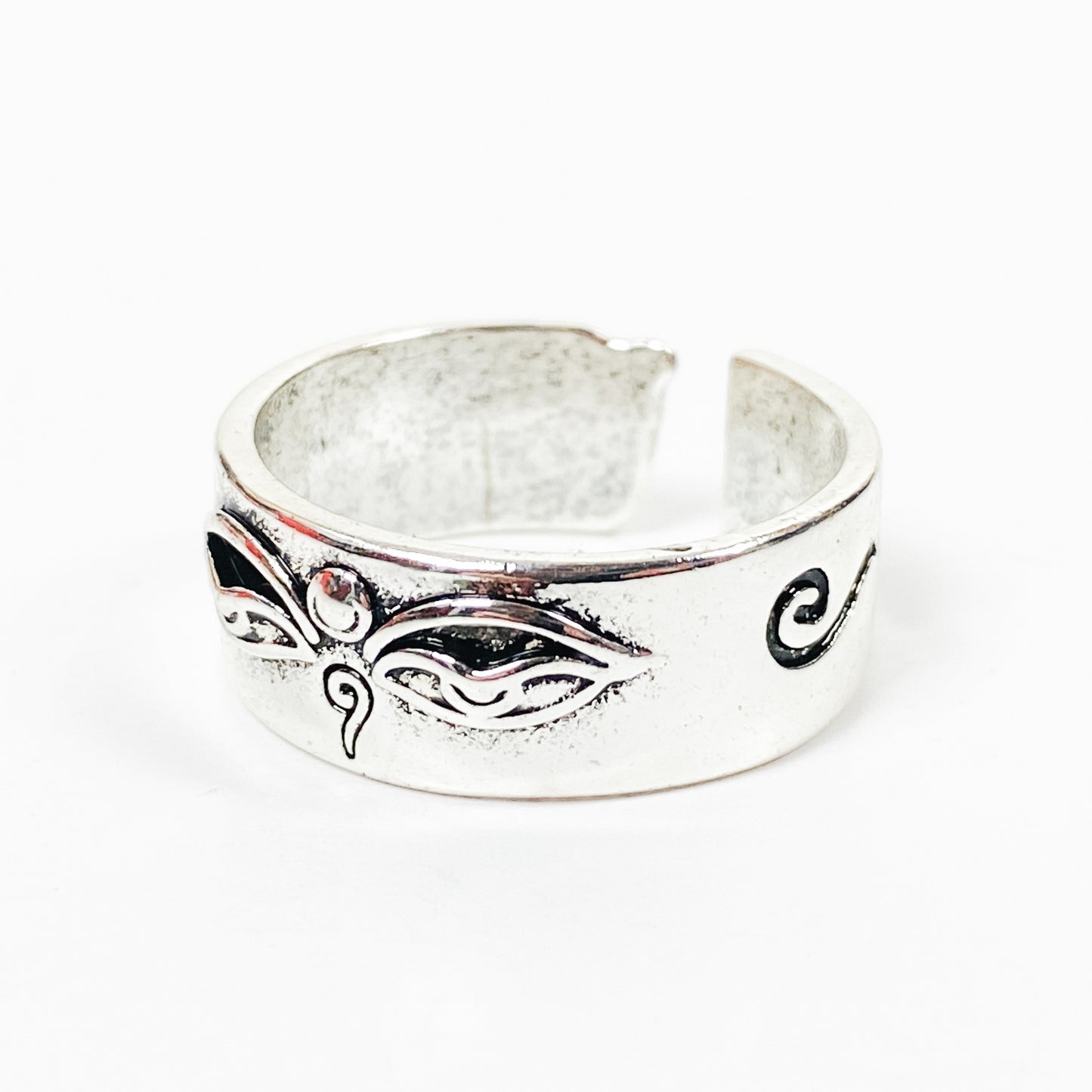 Retro Adjustable Mystic Ring Silver
