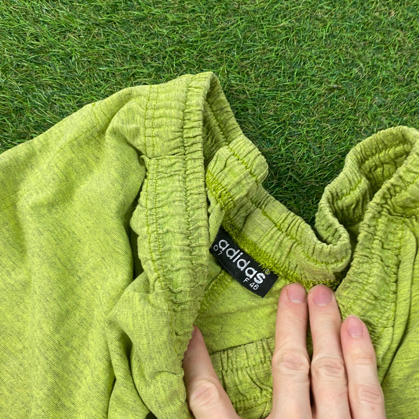 90s Adidas Cotton Trefoil Shorts Green XL