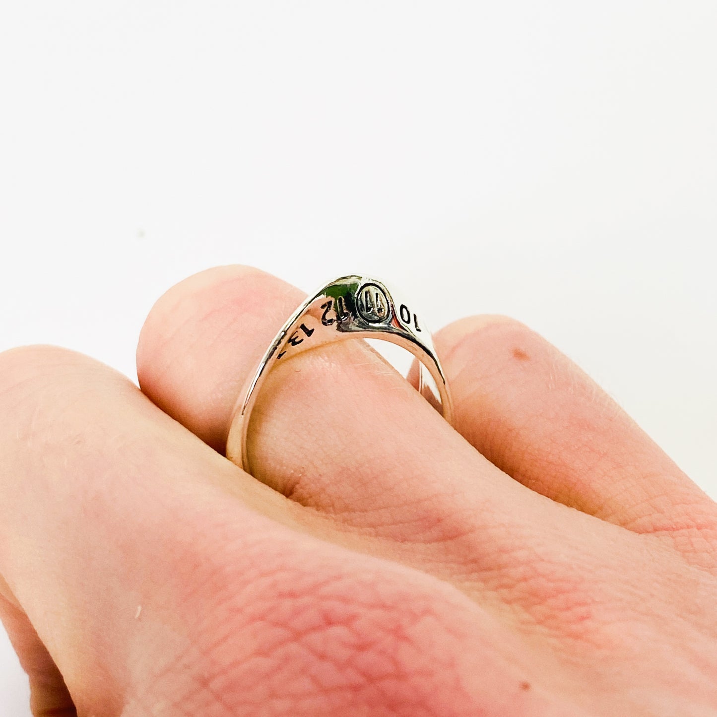 Retro Vintage Sizer Ring Silver