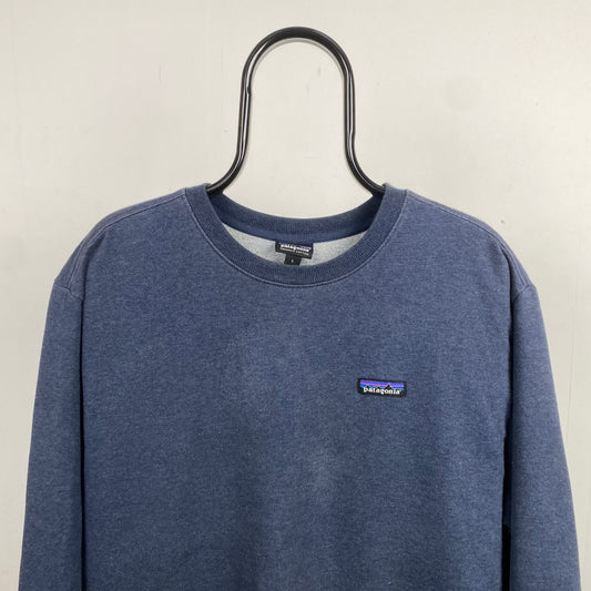 Retro Patagonia Sweatshirt Blue Large