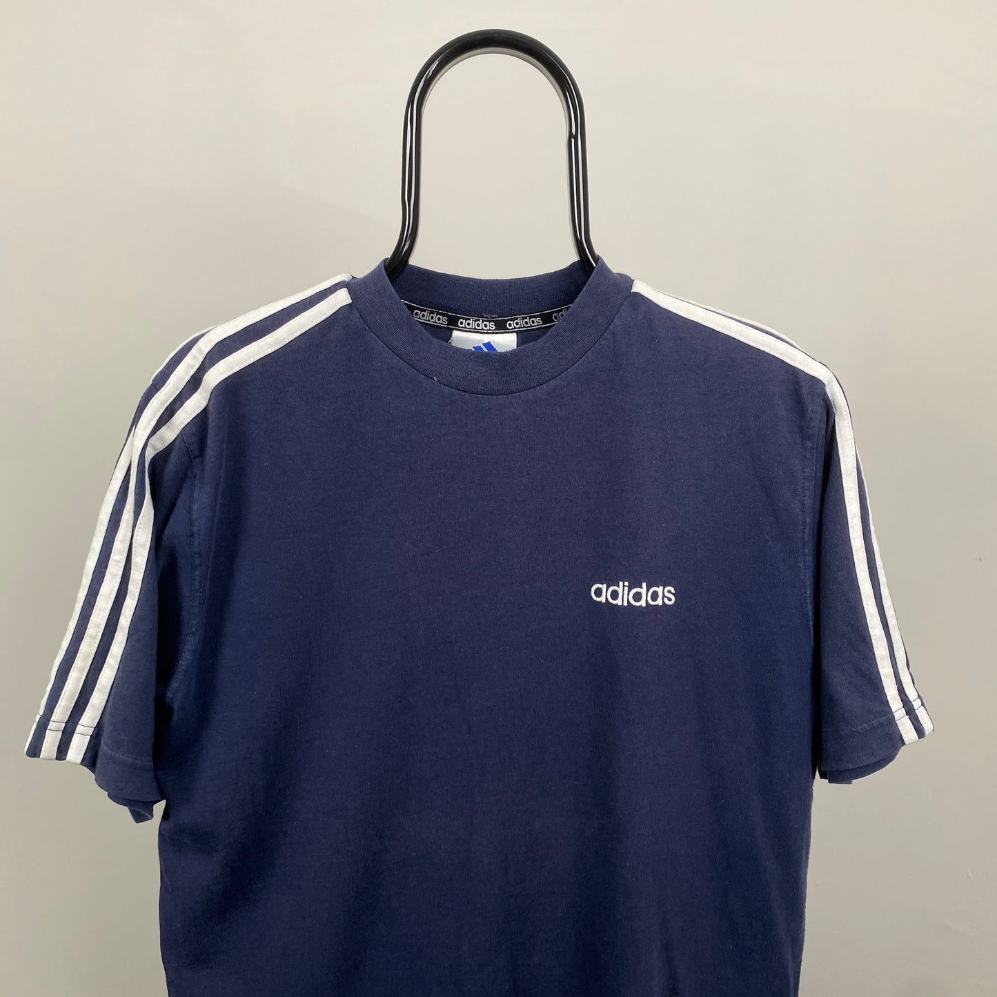 90s Adidas T-Shirt Blue Large