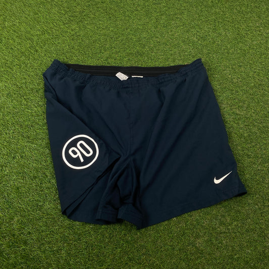 00s Nike T90 Football Shorts Black Large