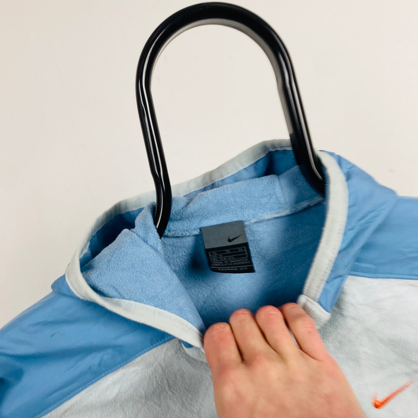 00s Nike Fleece Zip Hoodie Baby Blue Small