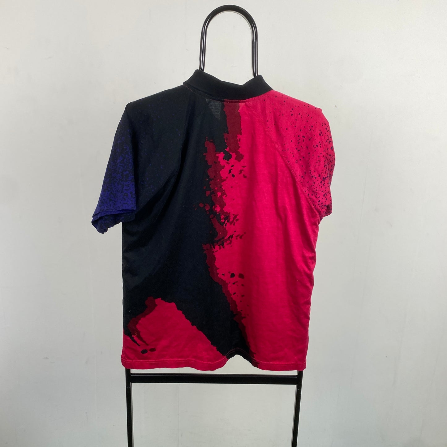 90s Nike Challenge Court Polo Shirt T-Shirt Black Medium