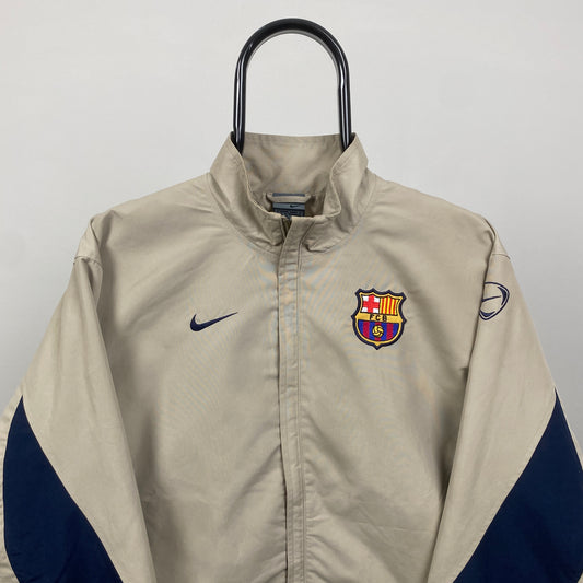 00s Nike Barcelona Windbreaker Jacket Brown Small