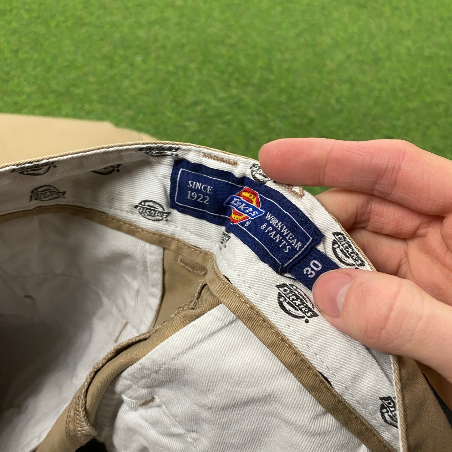 Retro Dickies Cargo Trousers Joggers Brown Small