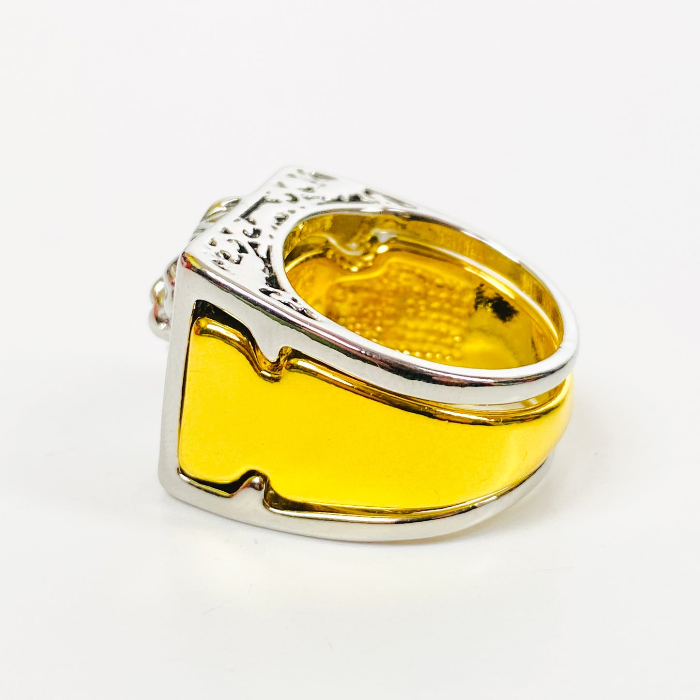 Retro Lion Reveal Ring Silver