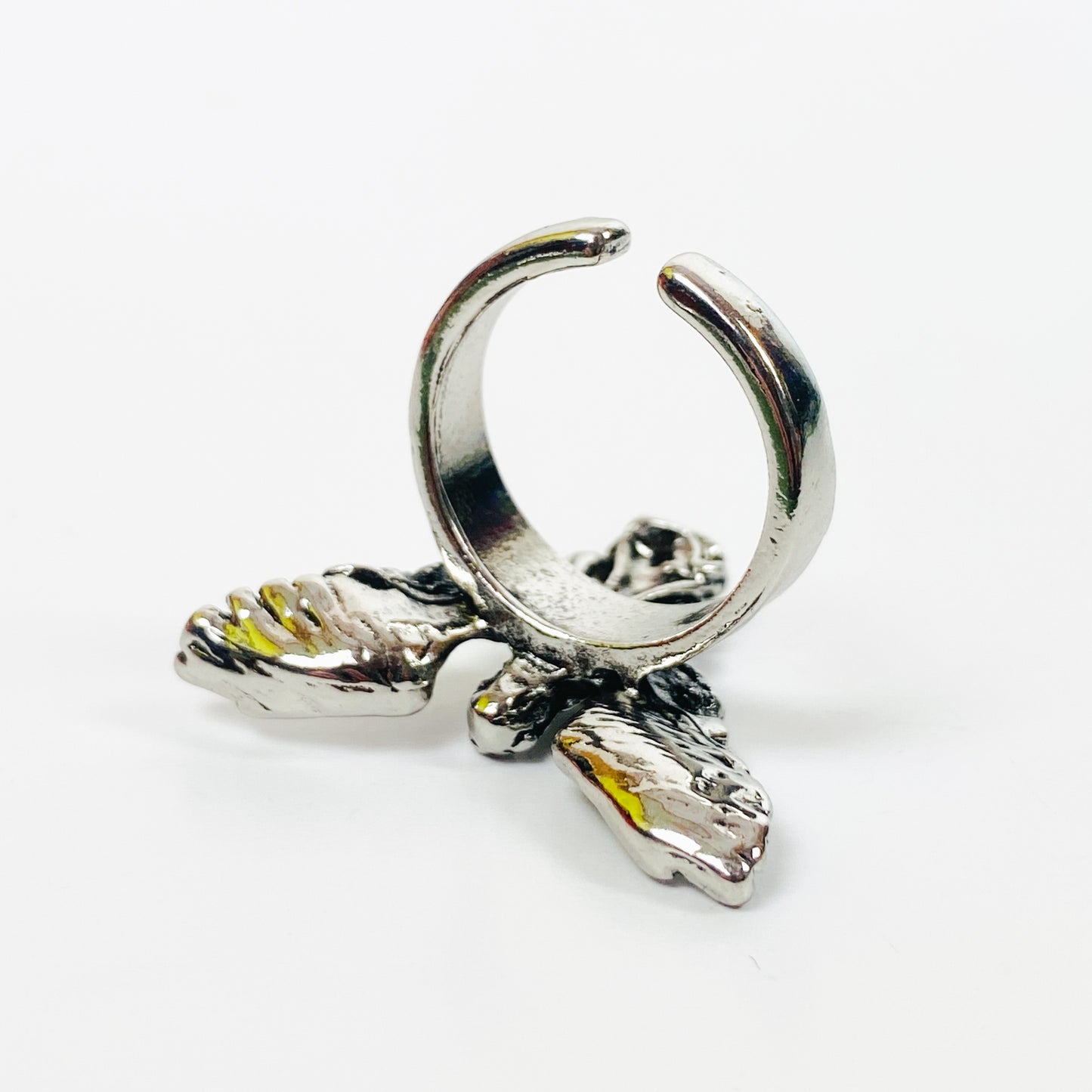 Retro Adjustable Angel Ring Silver
