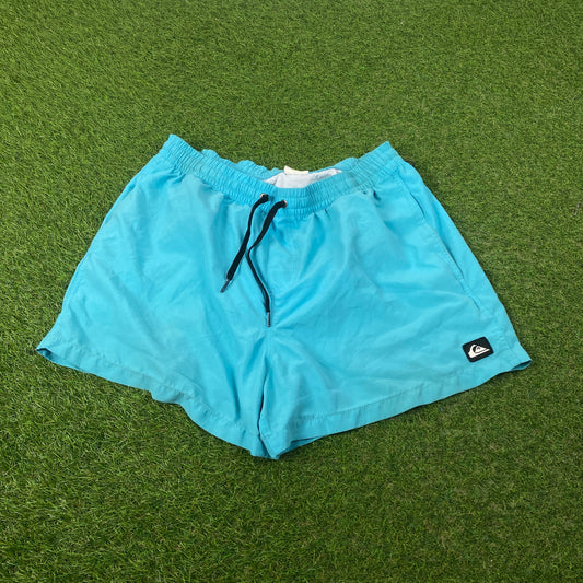 00s Quiksilver Surf Shorts Blue Large