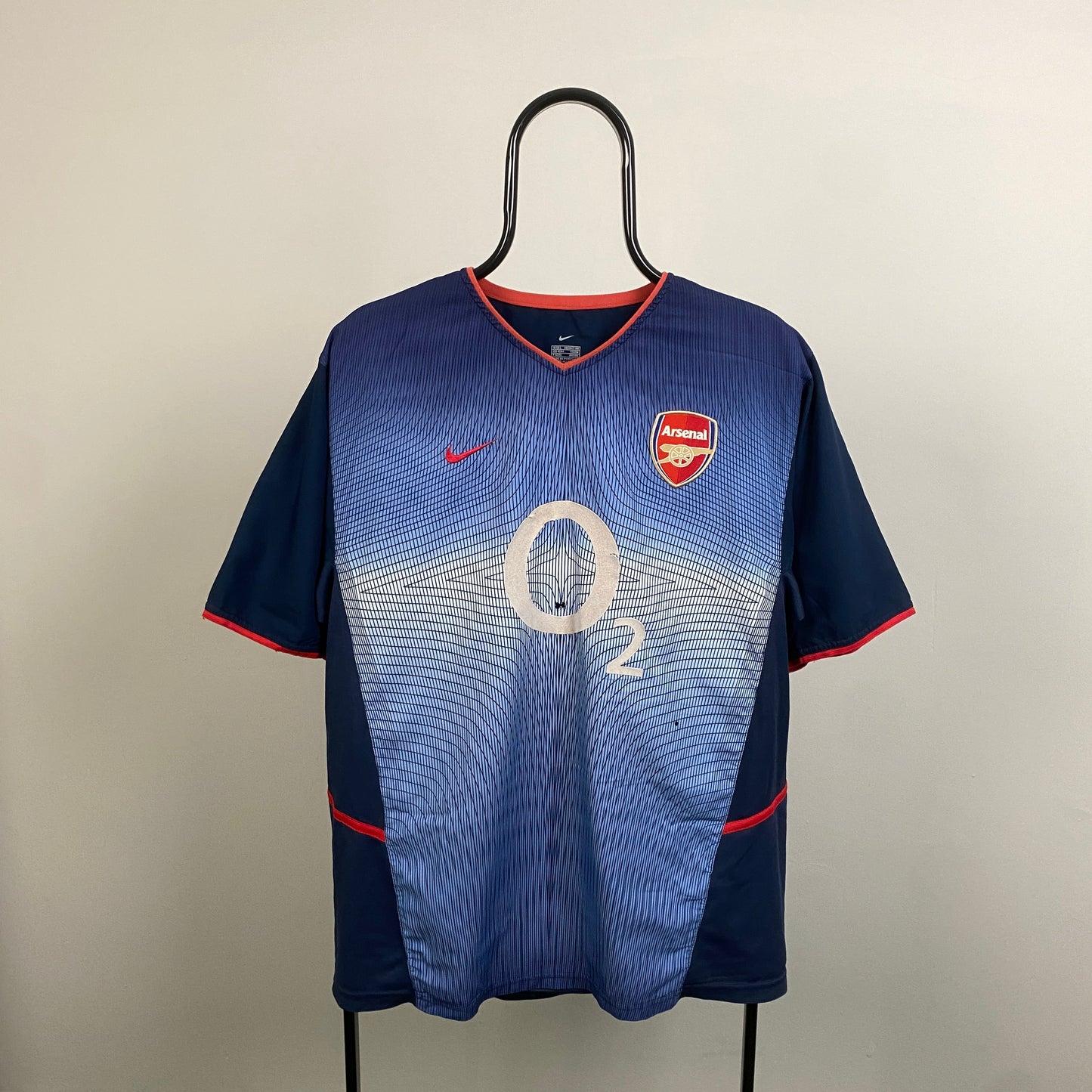 00s Nike Arsenal Football Shirt T-Shirt Blue Large