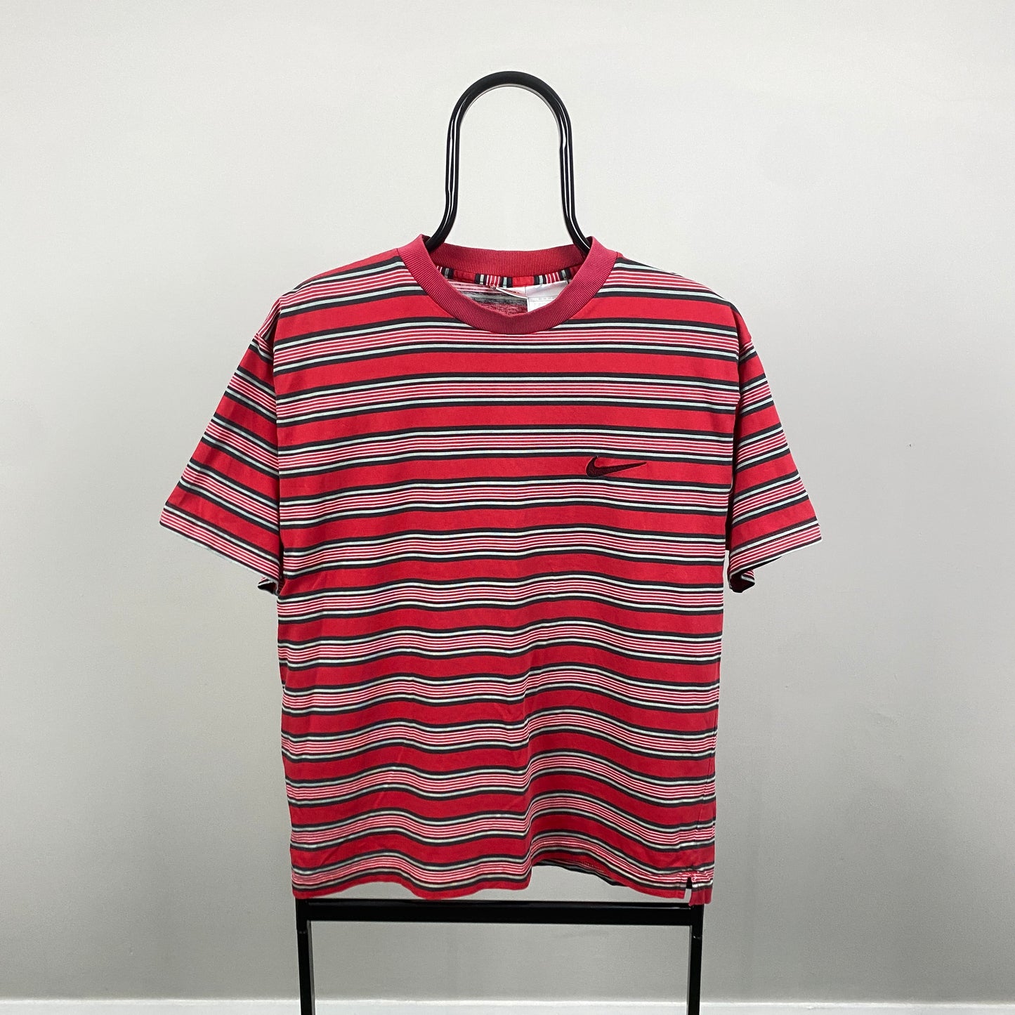 90s Nike Striped T-Shirt Red XL