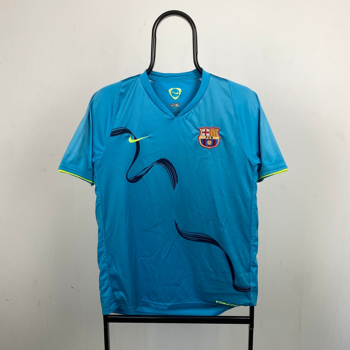 00s Nike Barcelona Football Shirt T-Shirt Blue Small