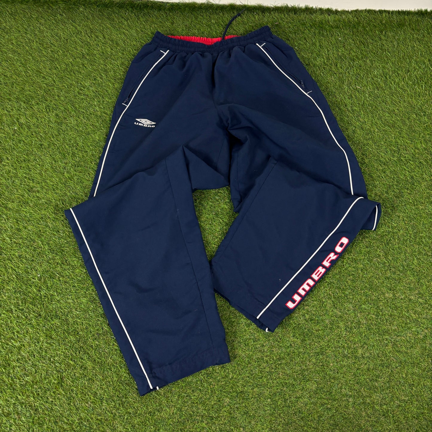 00s Umbro Track Jacket + Joggers Set Blue Medium