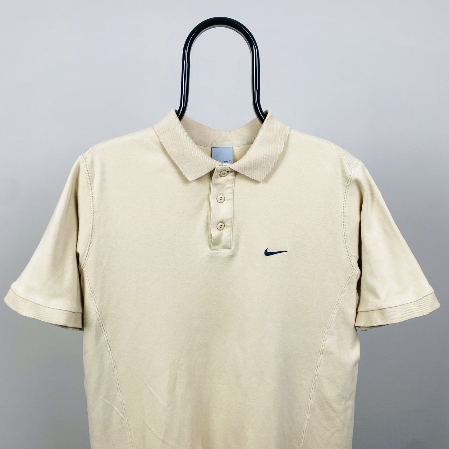 00s Nike Polo Shirt T-Shirt Brown Small