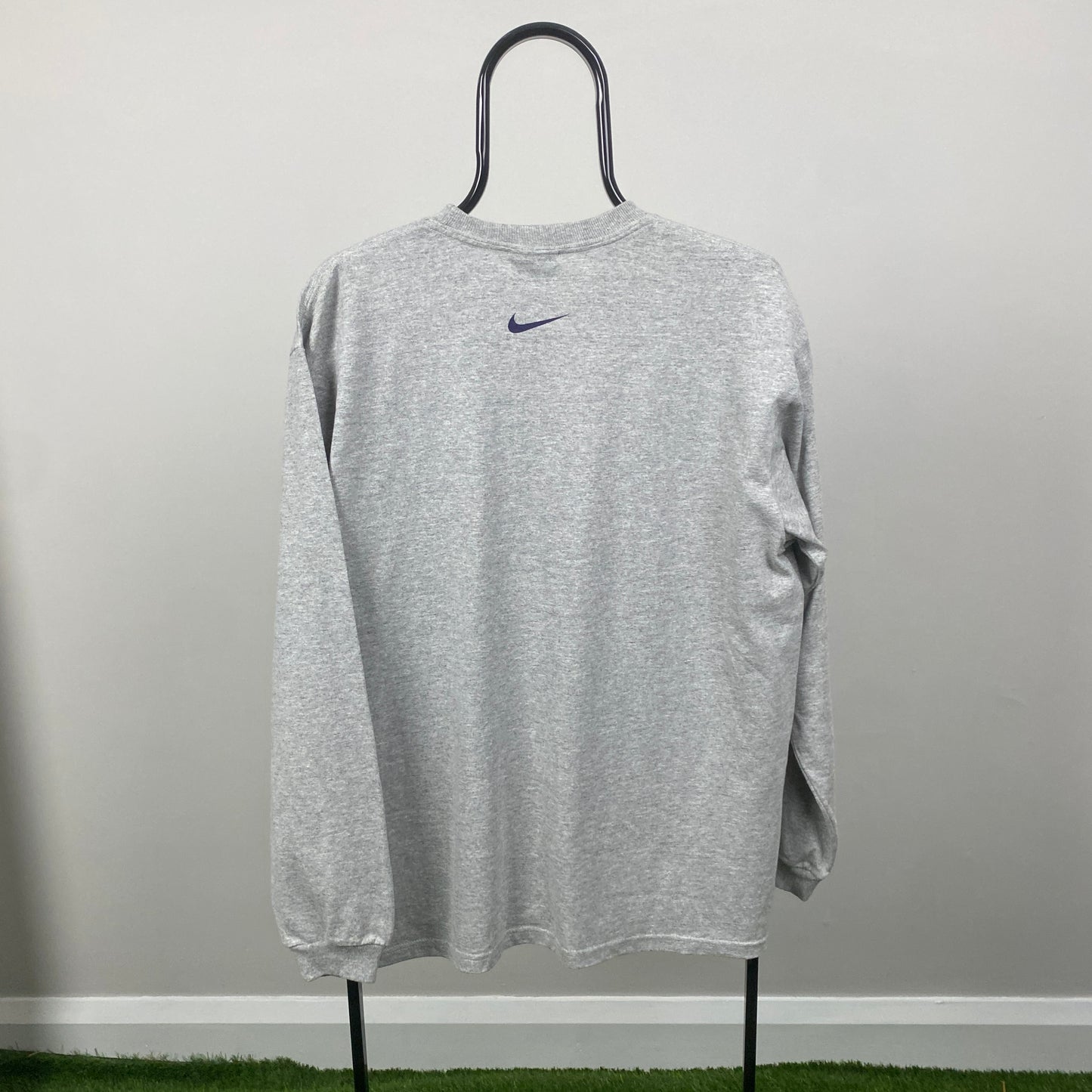 00s Nike New York Long Sleeve T-Shirt Grey Medium