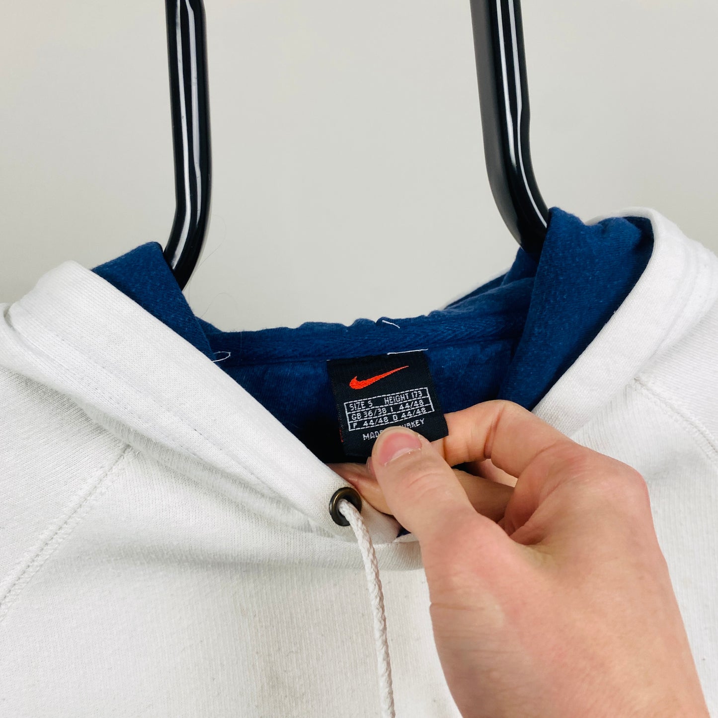90s Nike Hoodie White Small