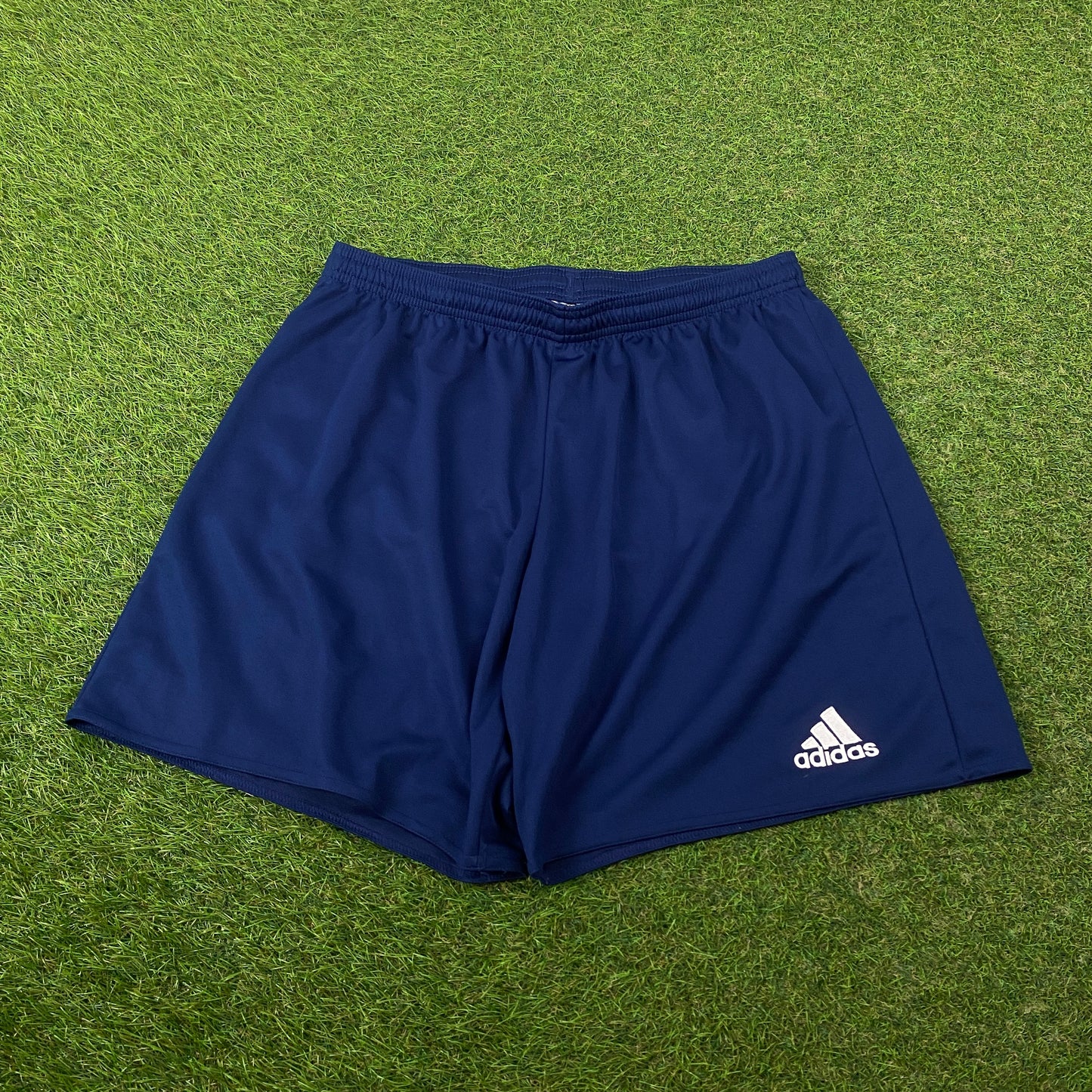 00s Adidas Football Shorts Blue Large