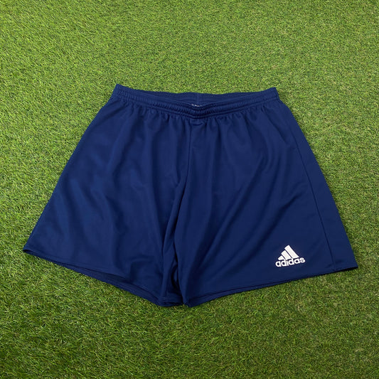 00s Adidas Football Shorts Blue Large