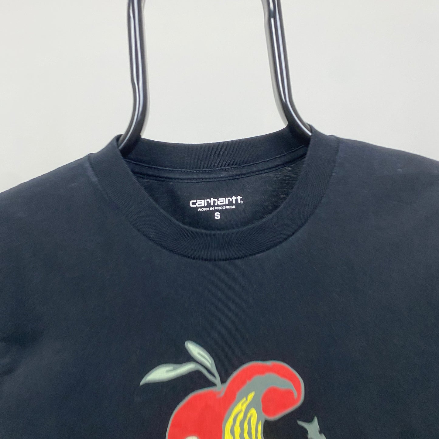 Retro 00s Carhartt T-Shirt Black Small
