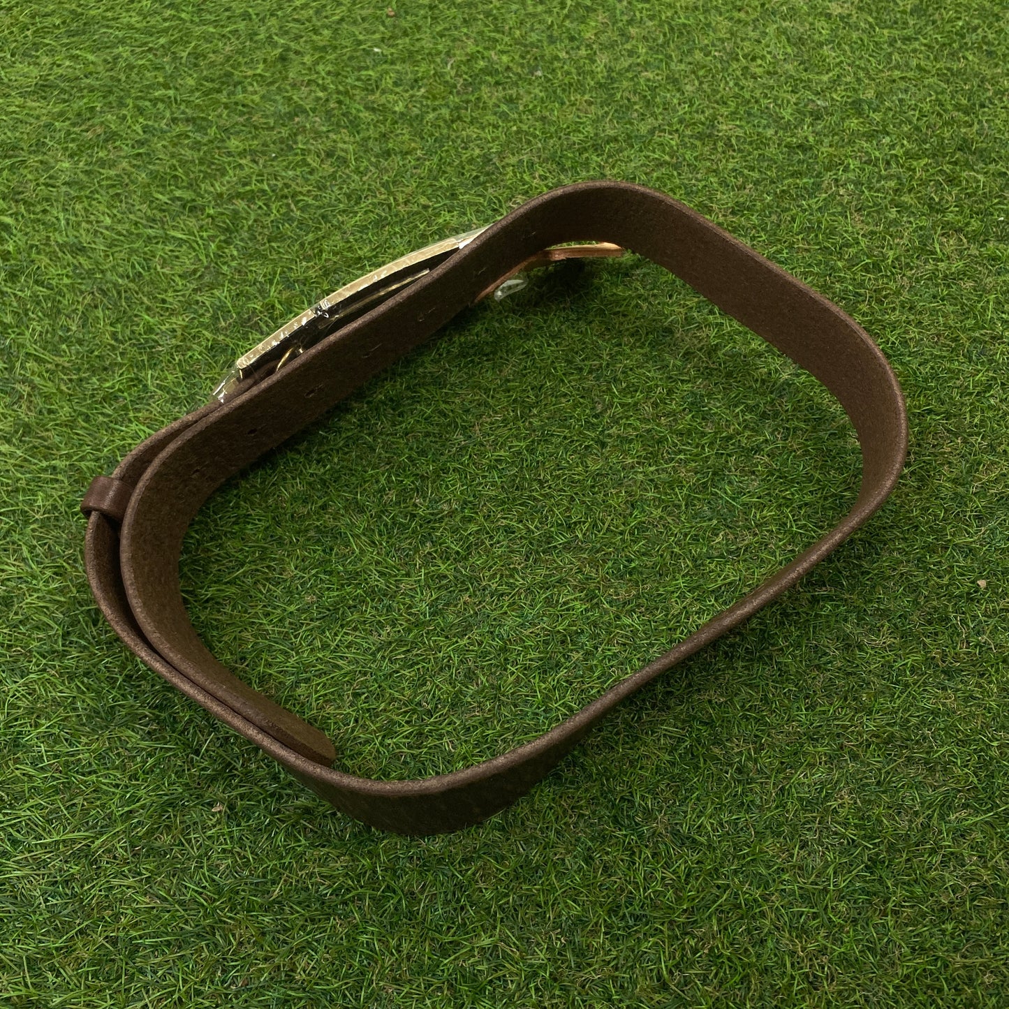 90s Nike Leather Buckle Belt Brown