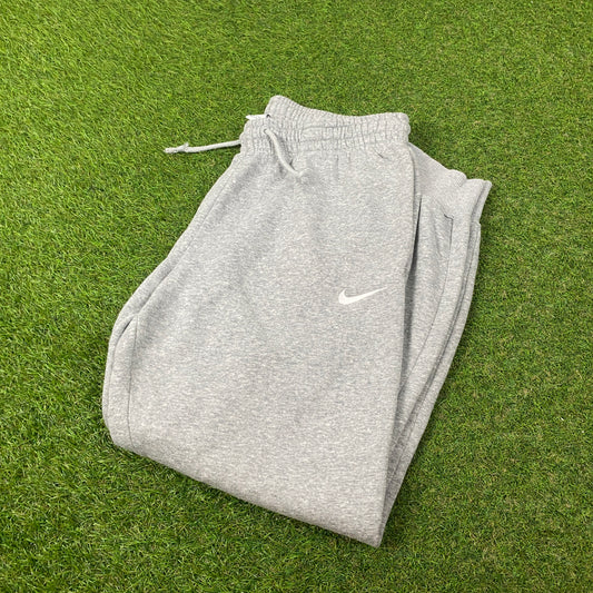 00s Nike Wide Leg Cotton Joggers Grey Medium