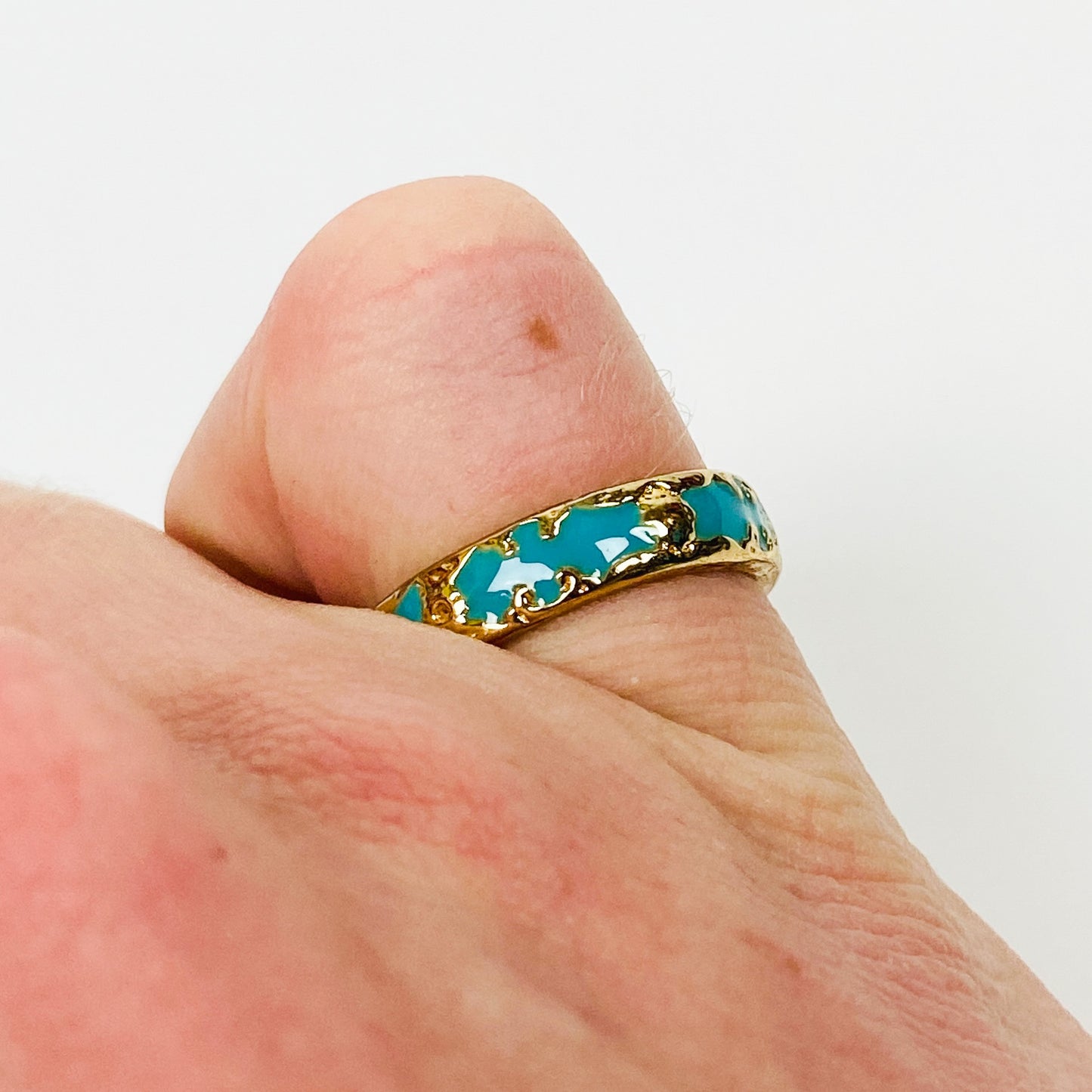 Vintage Retro Adjustable Ornate Ring Gold