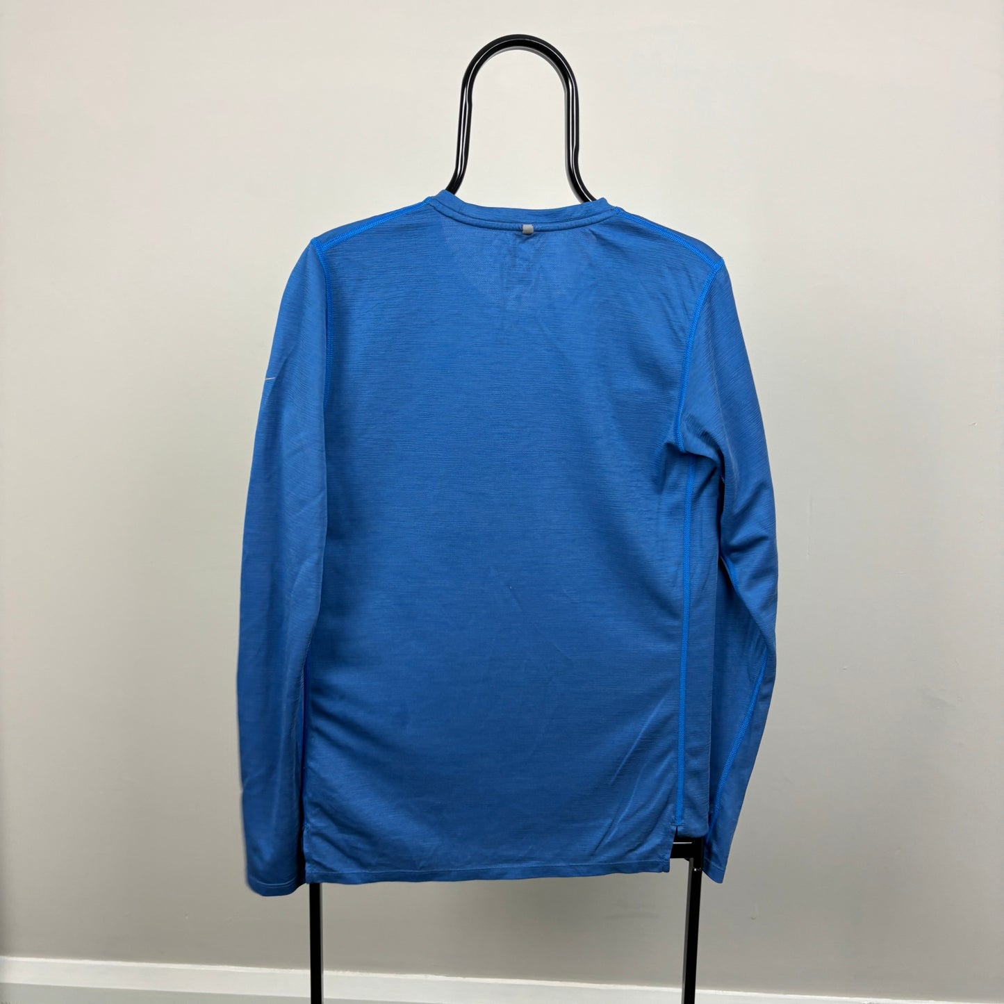 00s Nike Running Long Sleeve T-Shirt Blue Large
