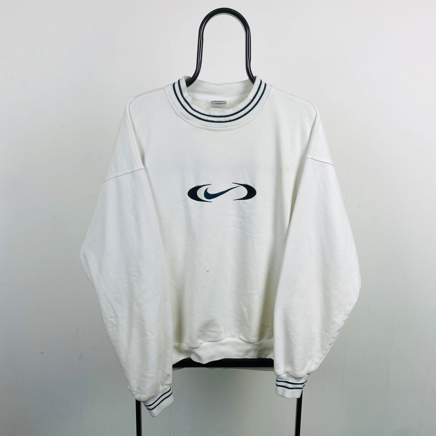 90s Nike Sweatshirt White Large