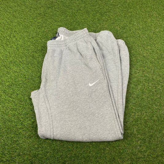 00s Nike Wide Leg Cotton Joggers Grey Medium