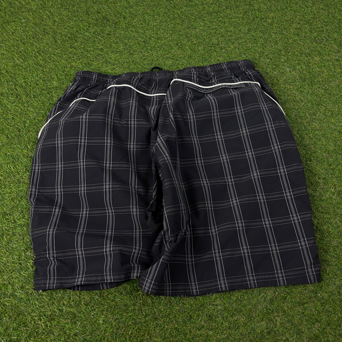 00s Nike Plaid Court Shorts Black XXL