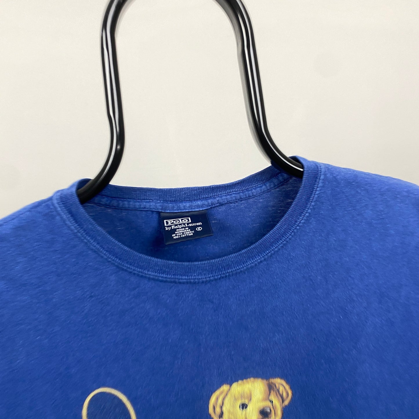 Retro Ralph Lauren Polo Bear T-Shirt Blue Small