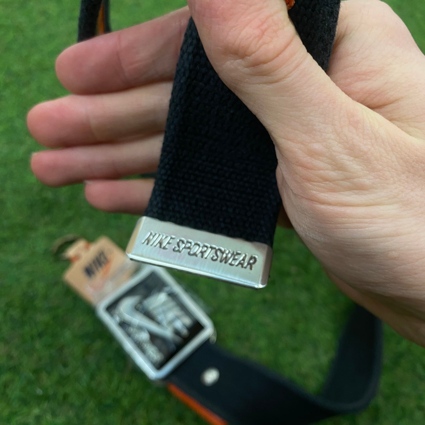 90s Nike Fabric Buckle Belt Black