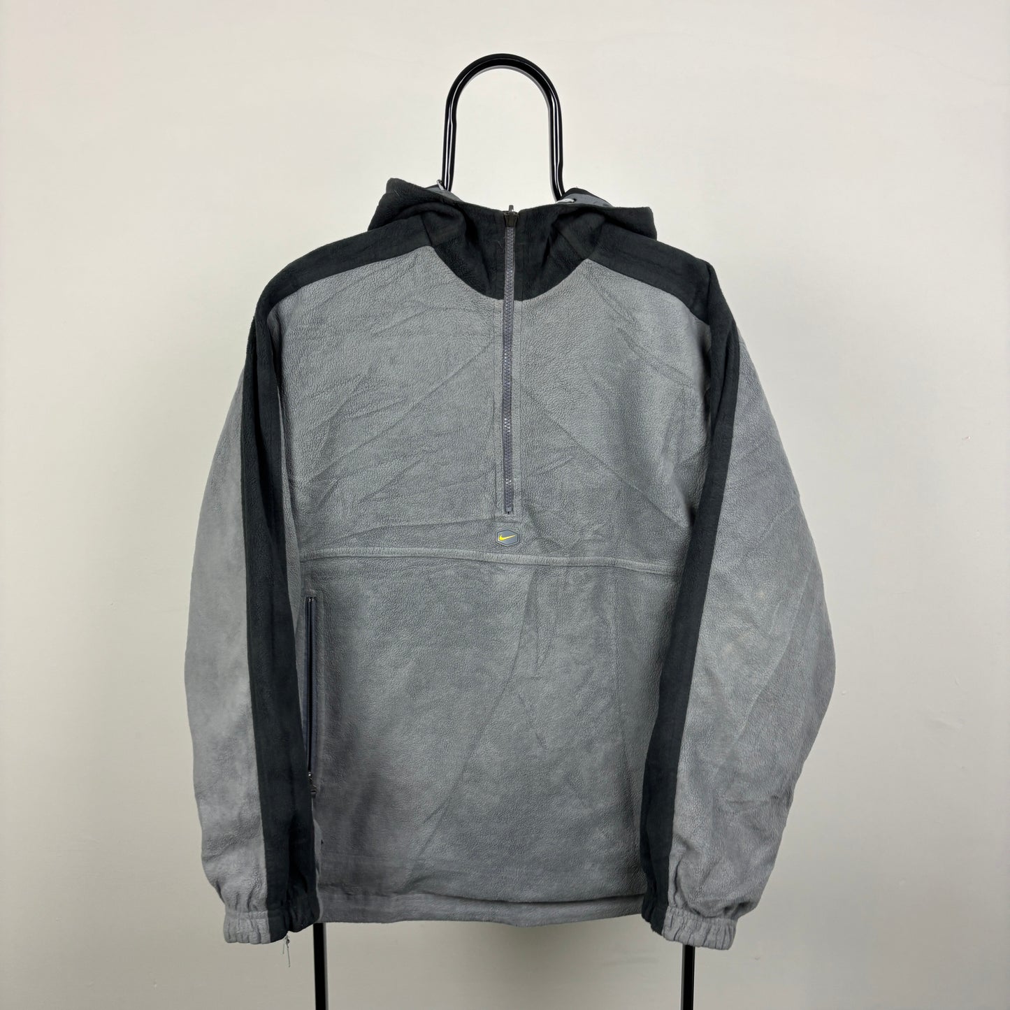 00s Nike Tn Hex Reversible Fleece Coat Jacket Black Medium