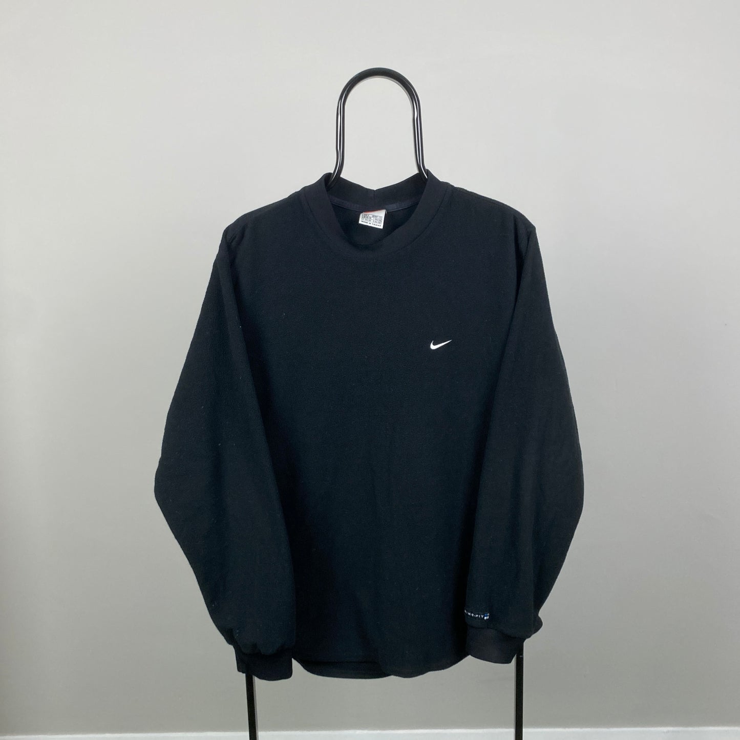 90s Nike Fleece Sweatshirt Black Small