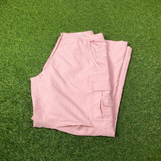 00s Nike Parachute Joggers Pink Large